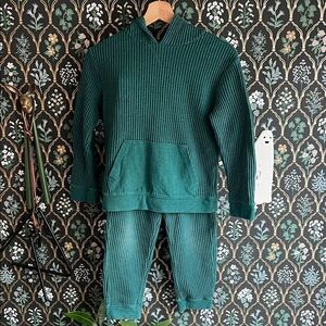 Boys Cat & Jack Waffle Knit Two Piece Hoodie Set